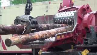 550 HP Wood Shredder at work [upl. by Sena]