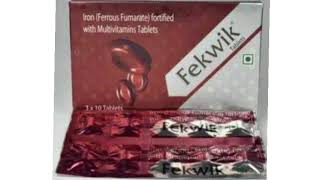 Fekwik Tablets Iron Ferrous Fumarate fortified with Multivitamins Tablets [upl. by Bethena]