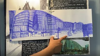 A GCSE art sketchbook QUICK flip through [upl. by Yde514]