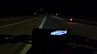 Landing A Wheelie At 120MPH On A FZ09… [upl. by Anelis305]