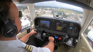 Pouso Beechcraft Baron G58  Aeroporto do Bacacheri  PR [upl. by Boyer]