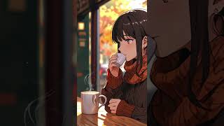 Christian girl chilling in a coffee shop in autumn autumn music love [upl. by Drice]