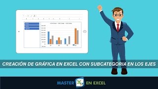 creación de grafica en excel con subcategoria [upl. by Amahs]