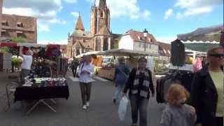 Weissenburg Elsass Frankreich Wissemburg Alsace France Markt 9  2012 Clip 15 [upl. by Atteselrahc76]