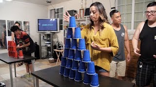 Stack Attack  Epic Team Cup Stacking Minute to Win It [upl. by Aruat]