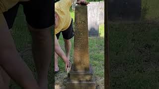 Timelapse 1860 Gravestone Cleaning 8 Year Old John Case ASMR [upl. by Herald727]