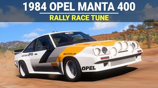 Forza Horizon 5  1984 Opel Manta 400 FH5 Rally Race Build Tune amp Gameplay [upl. by Ennoval]