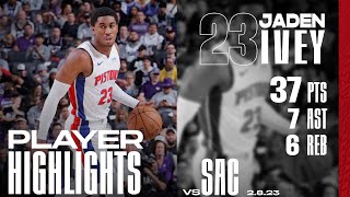 HIGHLIGHTS Jaden Ivey Has CareerHigh 37 PTS vs Kings [upl. by Rheingold]