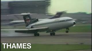 BEA  Trident Three Landing  Thames Television  1970 [upl. by Alyahs292]