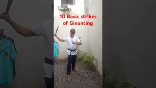 arnis 10 Basic strikes of Ginunting [upl. by Borreri]