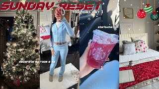 Sunday Reset VLOGMAS DAY 1 decorate my room w me Starbucks holiday drink grwmhaul [upl. by Brinson]