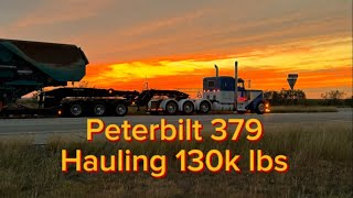 Peterbilt 379 Hauling 130k lb PowerScreen Crusher [upl. by Nylyrehc]