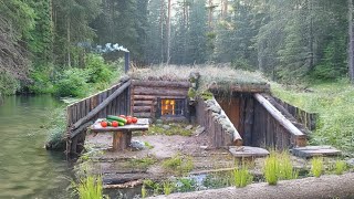 I spent a year building a Shelterdugout in the Wild Forest Start to Finish Solo Bushcraft [upl. by Ailee628]