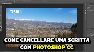 Come cancellare una scritta con Photoshop CC [upl. by Zahavi]