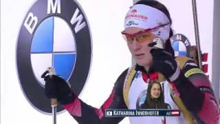 Biathlon World Cup 1 20152016  Womens Sprint race [upl. by Arlon]