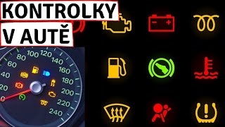 Kontrolky v autě🚘oranžové červené Co znamenají SYMBOLY na palubních přístrojích⛔EPC ABS ESP [upl. by Einaoj]