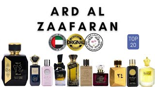 Lattafa ARD AL ZAFRAAN PERFUMES TOP 20 [upl. by Dnomayd703]