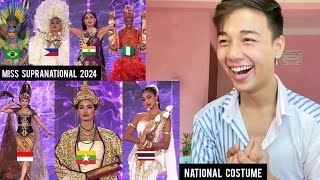 MISS SUPRANATIONAL 2024  THE NATIONAL COSTUME EXTRAVAGANZA  REACTION [upl. by Nihi]