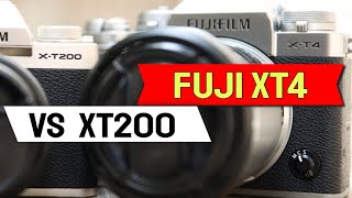 Fuji XT4 vs XT200  Focus image quality and video quality tests [upl. by Lodi]