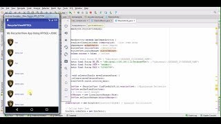 Dynamic RecyclerView with MYSQL Server using JDBC  Android [upl. by Airotal]
