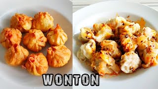 Crispy Wontons amp Chilli Oil Wontons Recipe [upl. by Nylorak]