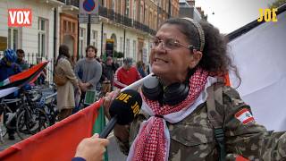 ProPalestine and proIsrael protestors clash at mass rally in central London [upl. by Flowers]