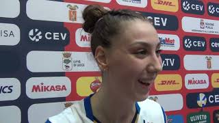 EuroVolleyU22W  Beatrice Gardini nel post Italia  Polonia 31 [upl. by Annoyt]