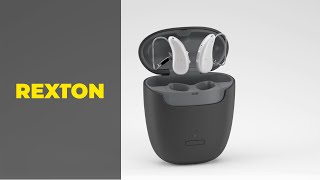 How to charge a RICSR device with Travel Charger  REXTON Hearing Aids [upl. by Atilem]