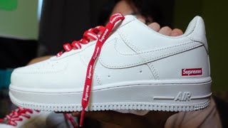 Supreme Air Force 1 From DHGate  Review  On Foot [upl. by Arymas]