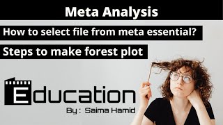 Meta Essential  Forest Plot  Funnel plot  Meta Analysis  Saima Hamid [upl. by Derwin]