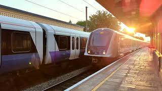 Elizabeth Line trains passing at Hanwell station [upl. by Addie783]