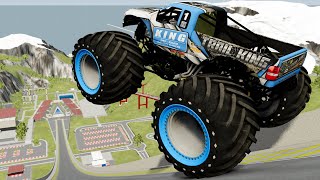 Trail King BroDozer Maximum Destruction Epic High Speed Jumps MONSTER JAM  BeamNGDrive [upl. by Lemert600]