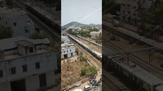 Local train view from top at Chrompet Saravana stores shorts train saravanastores chrompet [upl. by Lavicrep514]