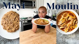 Making Traditional Mayi Moulin amp Red Snapper Stew in Dallas 🥘 Discover Haitian Flavors [upl. by Durrej]