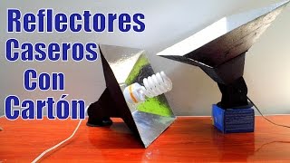 Como Hacer REFLECTORES de LUZ CASEROS con CARTON para Fotografia y Video 2024 [upl. by Ahsimet]