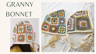 Crochet Granny Bonnet  CROCHET BY BEV [upl. by Mussman340]