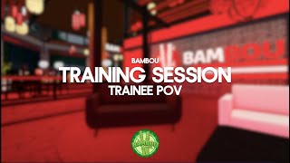 Bambou Training  Trainee POV Roblox [upl. by Ellimahs]