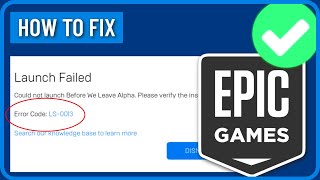 How to Fix Epic Games Launcher Error Code LS0013 Fixed [upl. by Namso239]