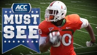 Miamis Stephen Morris Hits Rashawn Scott for 76yd Touchdown vs NC State  ACC Must See Moment [upl. by Hamburger]