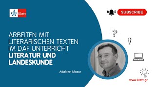 Webinar Arbeiten mit literarischen Texten im DaF Unterricht Literatur und Landeskunde [upl. by Nirmak]