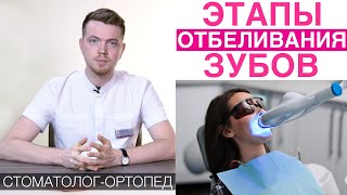 Как проходит отбеливание зубов  этапы процедуры отбеливания Домашнее отбеливание зубов [upl. by Pearl]