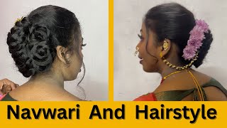 Navwari And Hairstyle Tutorial  Part 2  Sonia Beauty Creations [upl. by Viddah]