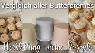 🔥deutsche amerikanische amp swiss meringue Buttercreme im Vergleich [upl. by Ayekam181]