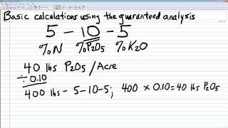 Basic Fertilizer Label Calculations with a Dry Formulation [upl. by Jacynth]