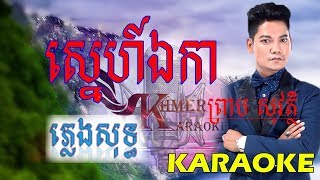 ស្នេហ៍ឯកា ភ្លេងសុទ្ធ 100 ព្រាប សុវតិ្ថ Sne ekka  preab sovathkaraoke pleng sot 100 OFFICIAL [upl. by Ahsemot741]