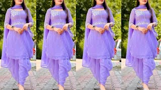 💜💜 Dhoti Salwar Suit Design  🥰 लेटेस्ट 🌸सलवार डिजाइन 💕 Afghani Salwar Design  Dhoti Frock Design [upl. by Ledniahs363]