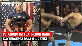 Rekor Dunia Baru KO Tercepat di MMA Lawan Pingsan dalam 1 Detik [upl. by Zerla]