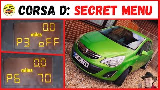 Vauxhall Corsa D Secret Menu Explained Hidden Menu Opel Corsa D [upl. by Shepp]