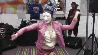 BurmeseStyle Mask Dance at the Amthai Festival Kingston Town Centre London 2013 [upl. by Nilcaj]