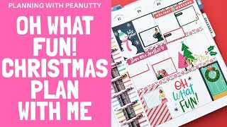 Christmas Joy Plan with Me  Happy Planner  Everyday Decorative Planner Spread  Christmas Stickers [upl. by Salocin]